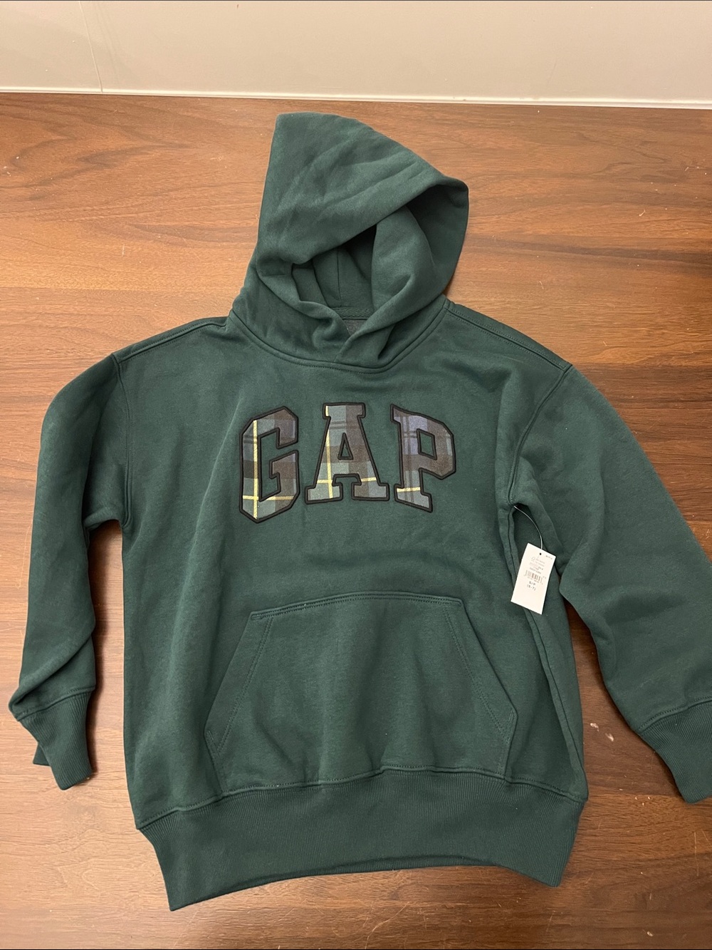 2 Sweaters - Kids GAP Dark Green Pullover Hoodie - Spider-man Sweater Size 6/7 - Picture 2 of 3